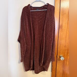 Torrid Rich Brown Ribbed Cardigan